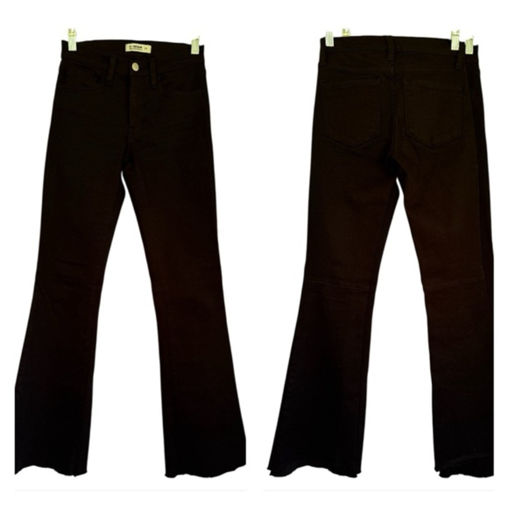 O2 Denim Black Flared Jeans 24